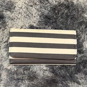 Striped Black and White Women's Clutch wallet